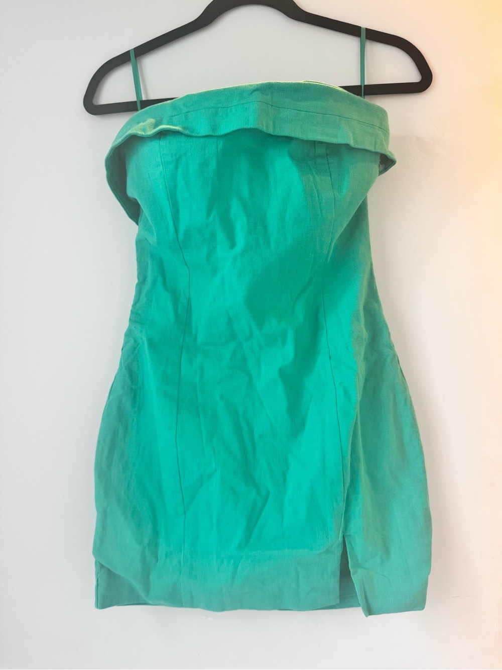 Mable size L Strapless green mini Dress